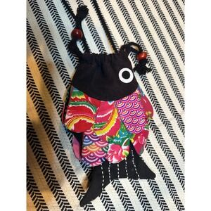 Handmade Embroidered Fish Coin Purse Pouch Small Bag